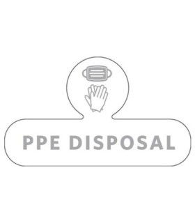 Rubbermaid FG2137851 Final Sale: Label - SJRS Waste "PPE" Eng Only-9x5"-Wht, Price Per EA - FG2137851 -  - [unit price]