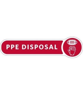 Rubbermaid FG2138292 Final Sale: Label - Waste "PPE" English-10x2.5"-Red, Price Per EA - FG2138292 -  - [unit price]