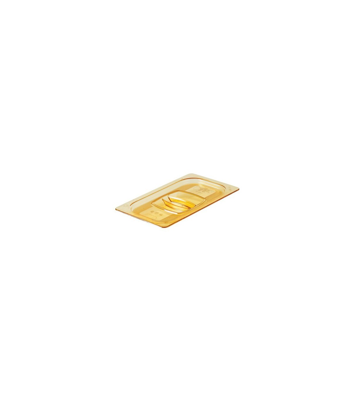 Rubbermaid FG214P00AMBR OBS: Food Pan - Hot Cover Only 1/4 Size - Amber, Price Per EA - FG214P00AMBR -  - [unit price]