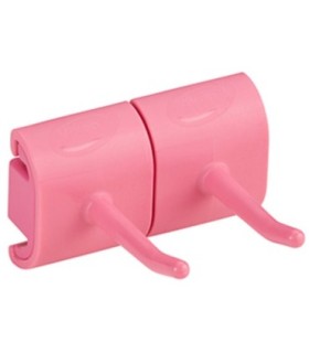 REMCO Wall Bracket - Double Hook 3" - Pink Price/EA