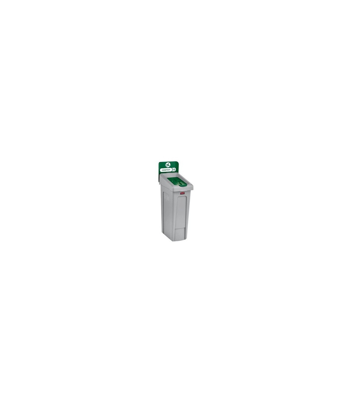 Rubbermaid FG2185051 Slim Jim Station - 1 Stream Compost 23G - Green, Price Per EA - FG2185051 -  - [unit price]