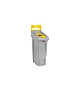 Rubbermaid FG2185052 Slim Jim Station - 1 Stream Cans 23G - Yellow, Price Per EA - FG2185052 -  - [unit price]