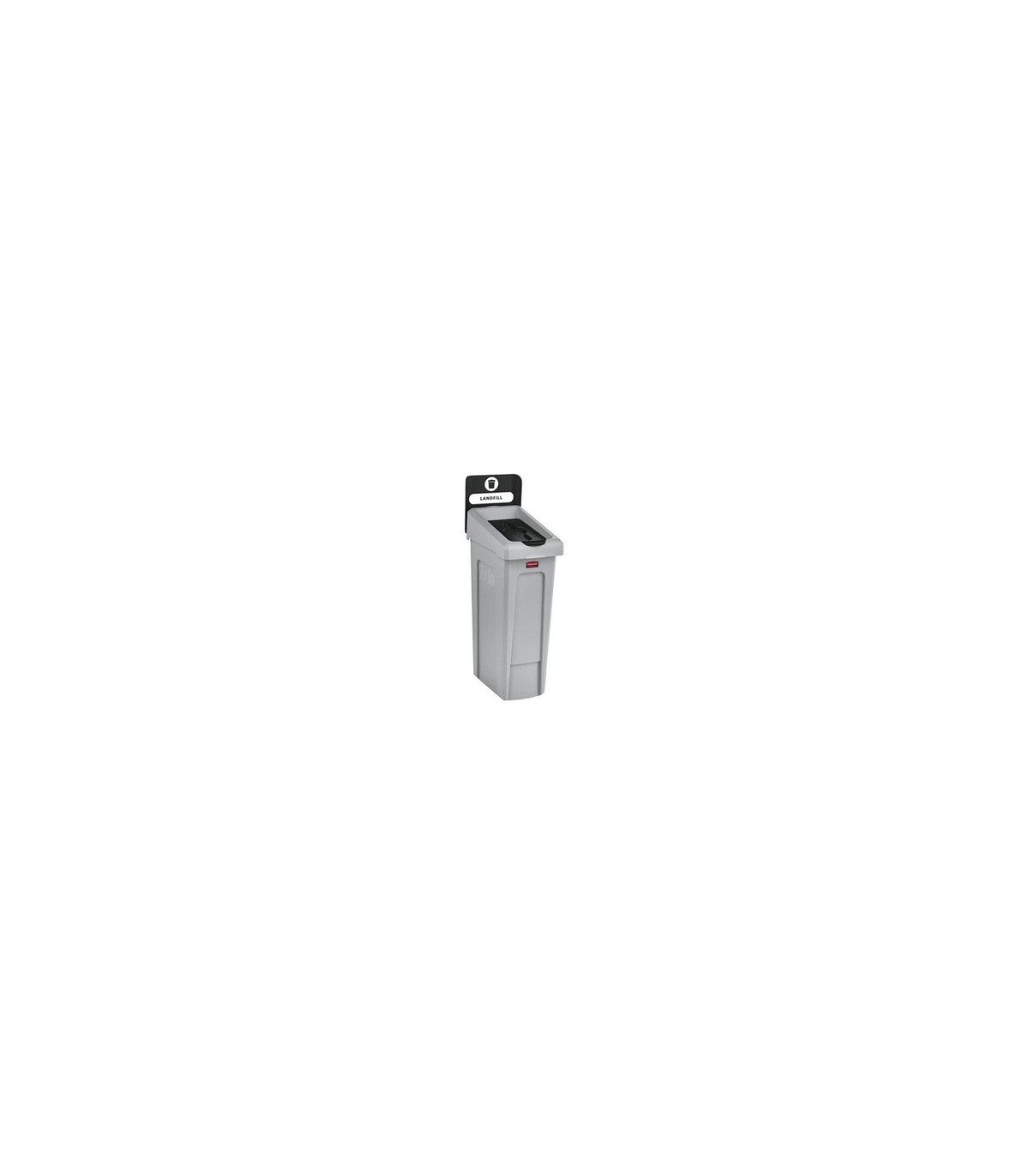 Rubbermaid FG2185053 Slim Jim Station - 1 Stream Landfill 23G - Black, Price Per EA - FG2185053 -  - [unit price]
