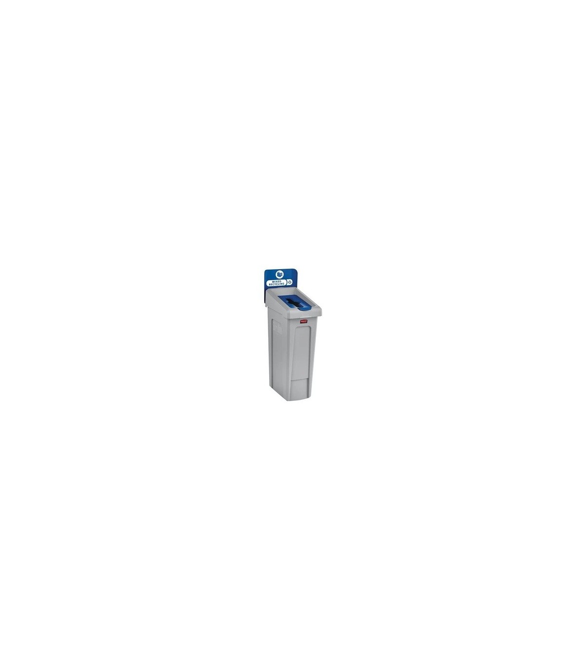 Rubbermaid FG2185055 Slim Jim Station - 1 Stream Mixed Recycling 23G - Blue, Price Per EA - FG2185055 -  - [unit price]