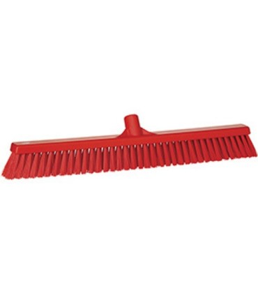REMCO Broom - Head Only - Push - Soft/Stiff Combo-24"- Red Price/EA