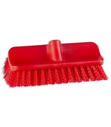 REMCO Brush - Scrub Deck High/Low Stiff 5.3x10.2" - Red Price/EA