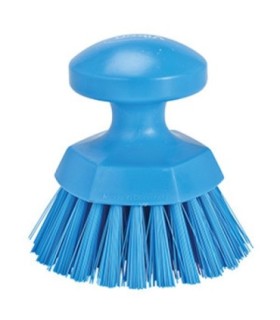 REMCO Brush - Round Hand Scrub - Stiff - 5" - Blue Price/EA