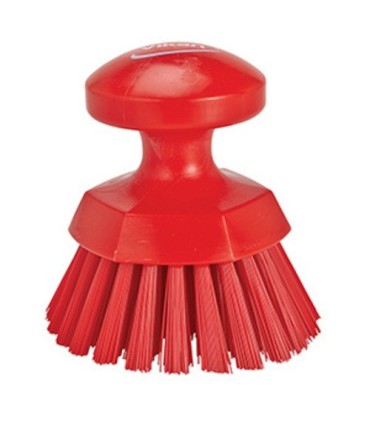 REMCO Brush - Round Hand Scrub - Stiff - 5" - Red Price/EA