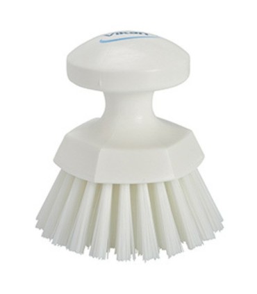 REMCO Brush - Round Hand Scrub - Stiff - 5" - White Price/EA
