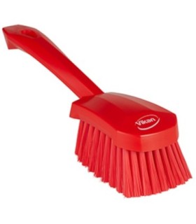 REMCO Short Handle Washing Brush, 10.6", Soft, Red Price/EA