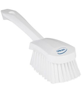 REMCO Short Handle Washing Brush, 10.6", Soft, White Price/EA