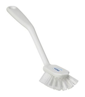 REMCO Brush - Dish w/Scraper - Medium - 11" - White Price/EA