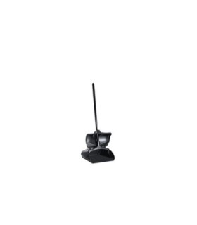 Rubbermaid FG253200BLA Lobby Pro Dust Pan w/Cover Long Handle - Black, Price Per EA - FG253200BLA -  - [unit price]