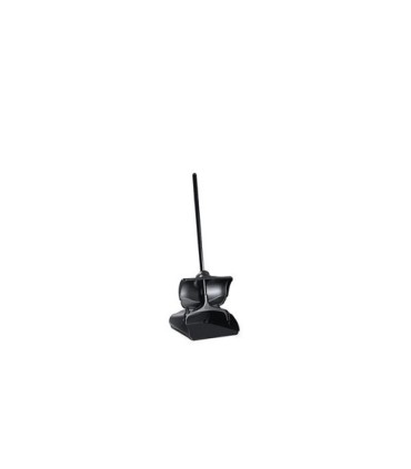 Rubbermaid FG253200BLA Lobby Pro Dust Pan w/Cover Long Handle - Black, Price Per EA - FG253200BLA -  - [unit price]
