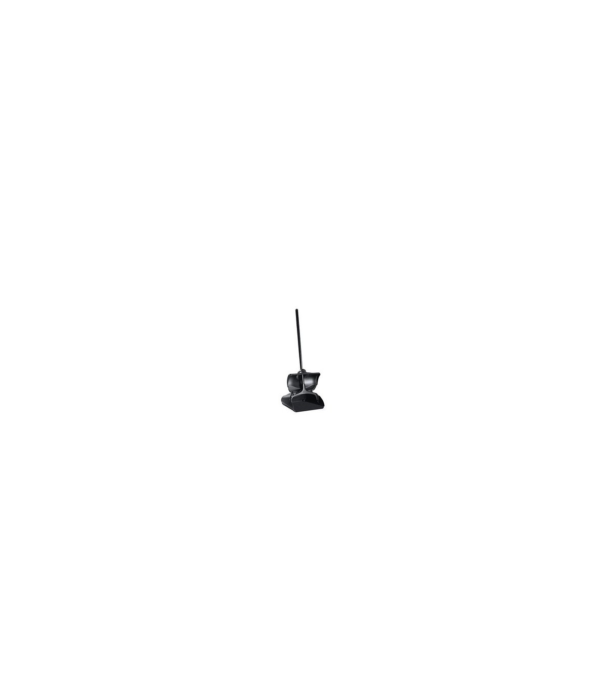 Rubbermaid FG253200BLA Lobby Pro Dust Pan w/Cover Long Handle - Black, Price Per EA - FG253200BLA -  - [unit price]